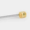 closeup shot of a fire leviwand showing the single screw holding the wick in place