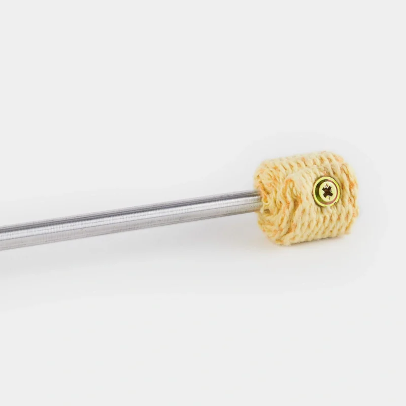 closeup shot of a fire leviwand showing the single screw holding the wick in place