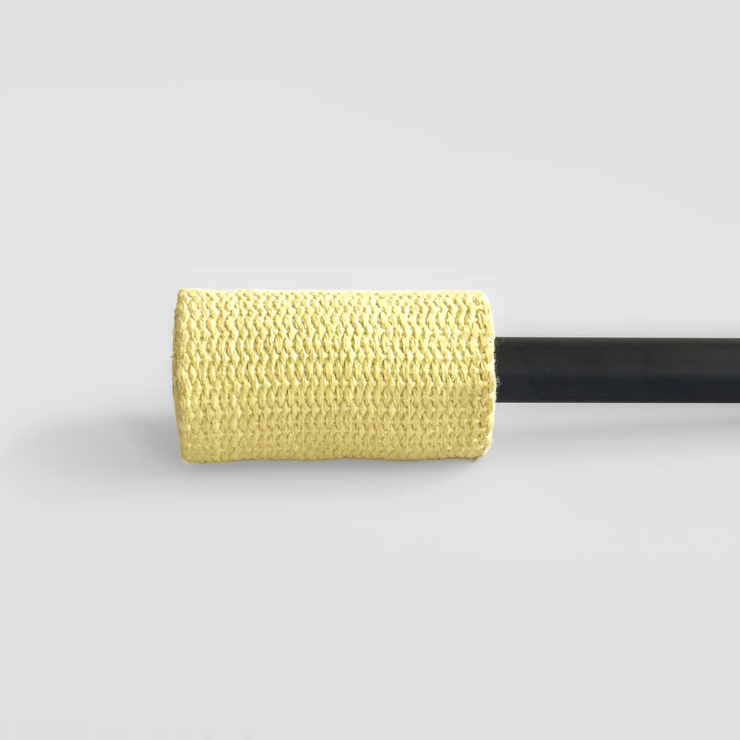 closeup shot of the sushi roll kevlar wick on a threeworlds contact staff