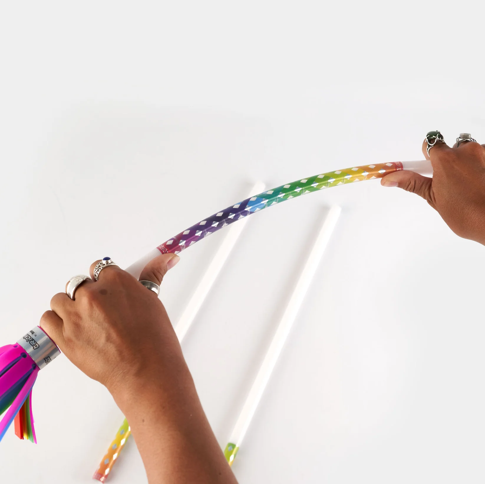 image showing durability of flower sticks by bending them