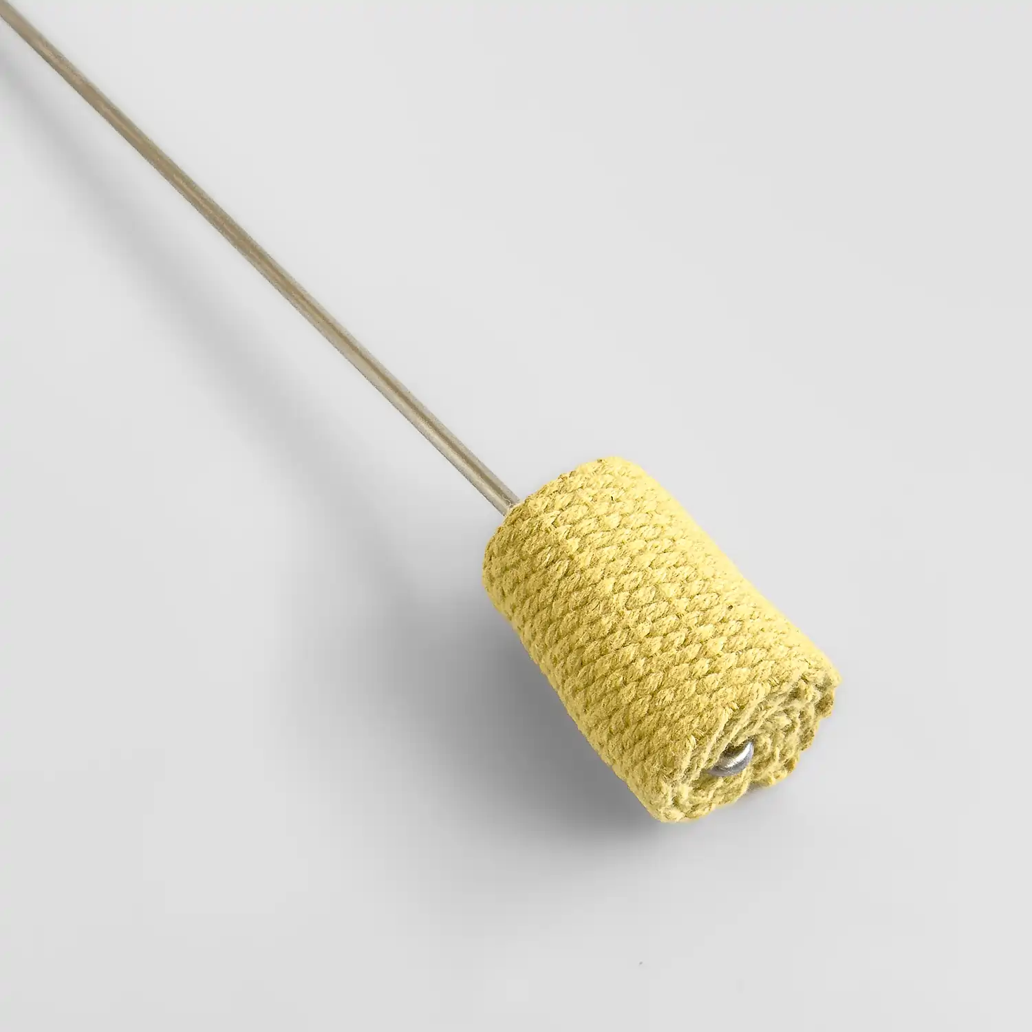 closeup shot of the sushi roll kevlar wick on a fire wand