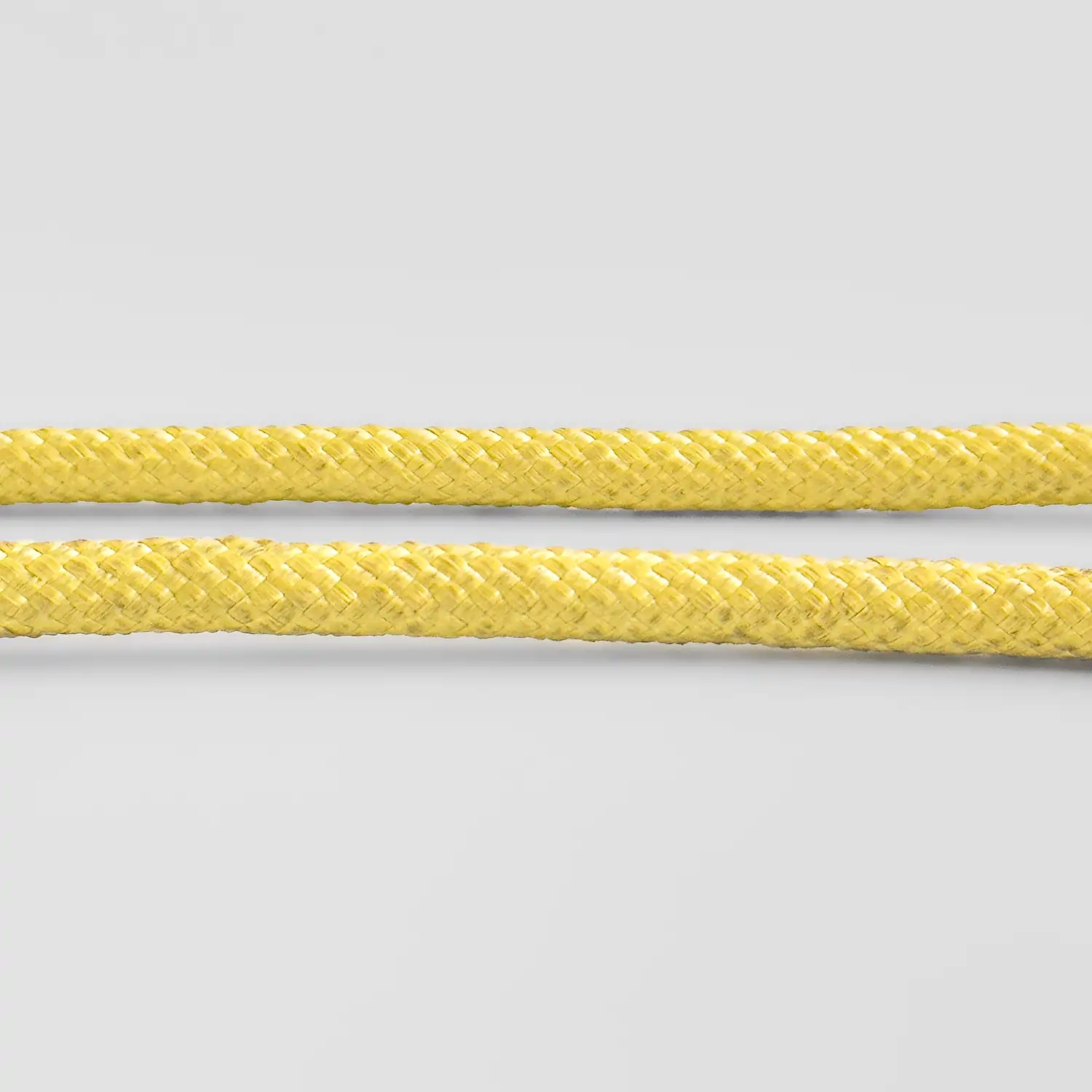closeup image of braided kevlar static rope