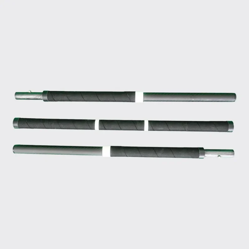 unassembled 3 piece carbon fiber Flowbonacci pole used for dragon staffs