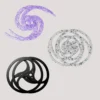 layflats of the 3 styles of flowbonacci dragon heads