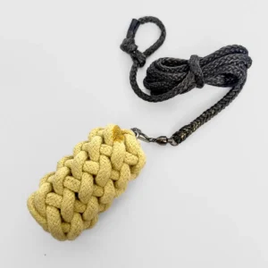 full shot of fire rope dart leash connected to a large kevlar fire head