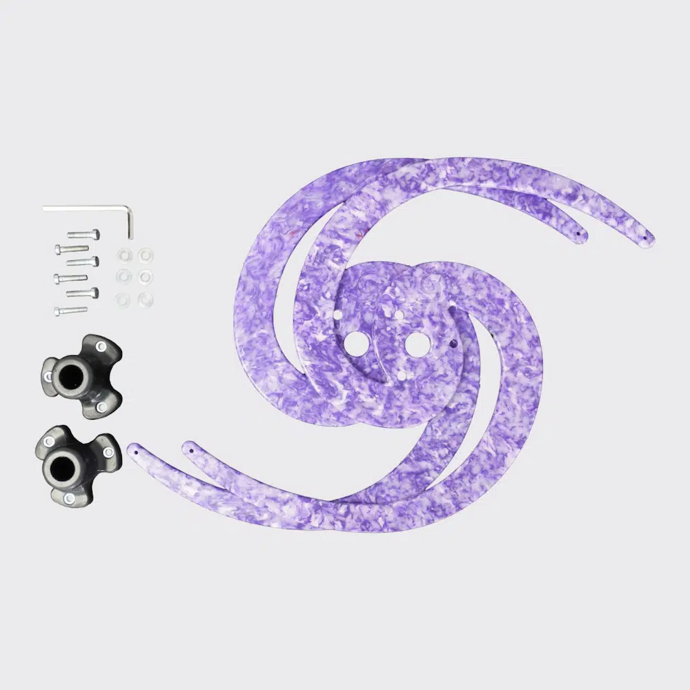 Flowbonacci deep purple original heads hubs and hardware bundle kit