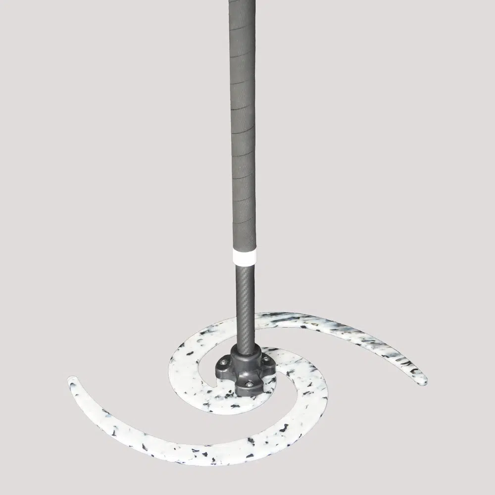 fully assembled flowbonacci original black marble dragon staff