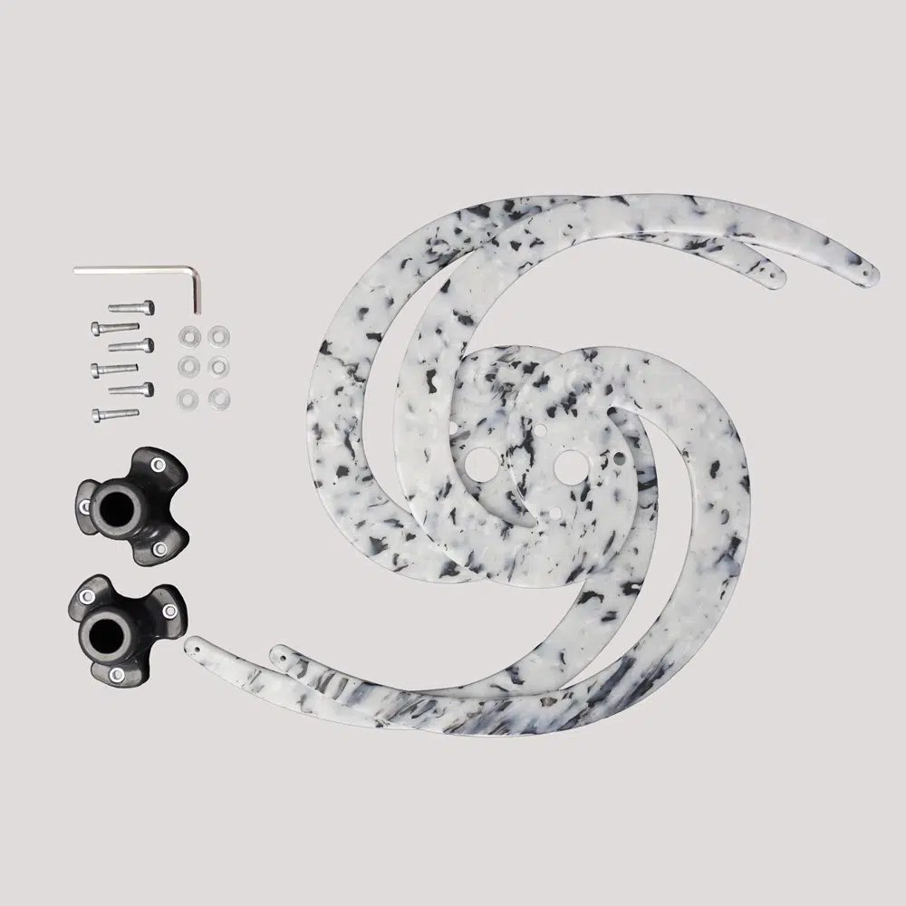 flowbonacci black marble original heads and hubs bundle kit package