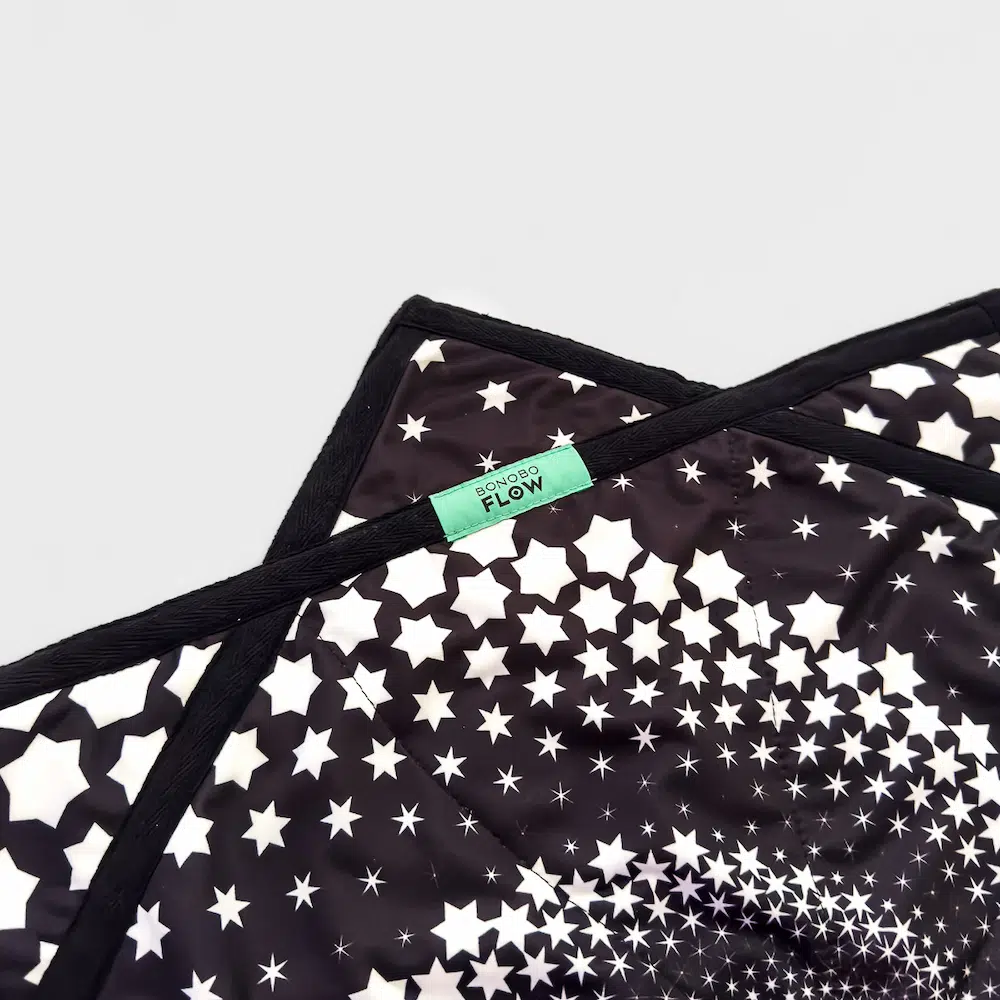 closeup of flow star with bonobo flow logo on the tag