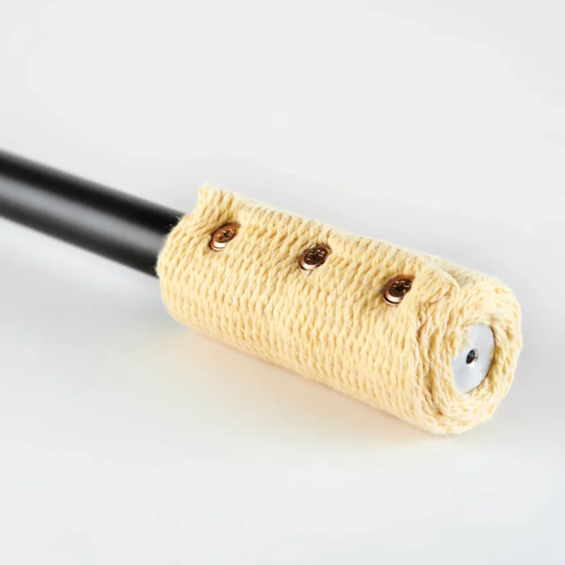 fusion spin fire staff closeup of the kevlar wick