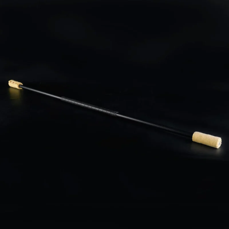 fusion spin fire staff fully assembled in dark room