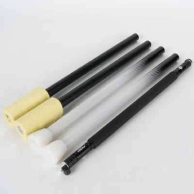 full shot showing collapsed fire and led staff bundle