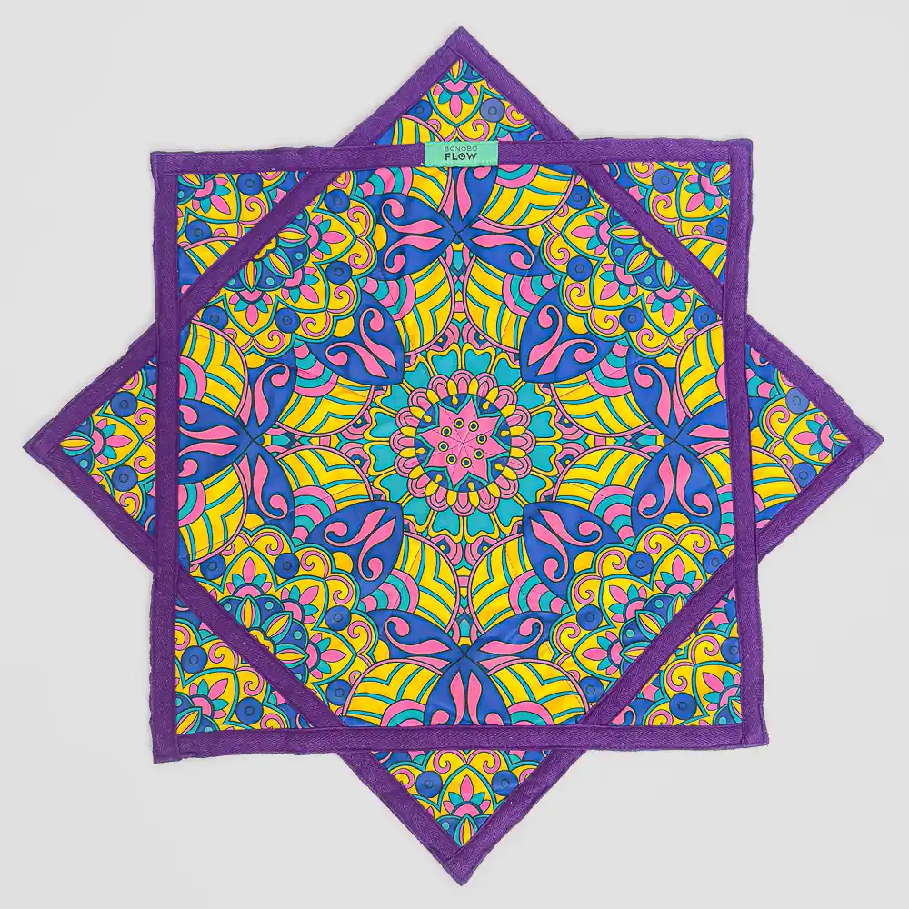 royal palace flow star full shot with purple and yellow mandala design