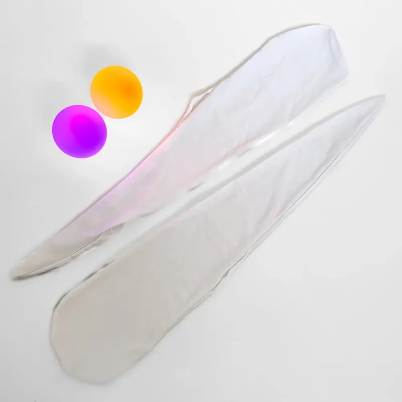led fabric sock poi showing product components