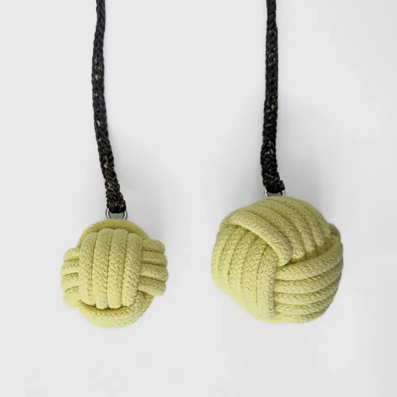 monkey fist fire poi head size comparison side by side