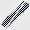 black and white stripes fabric sock poi full shot