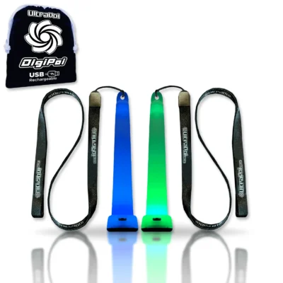 digipoi closeup with them lit up and showing carrying case