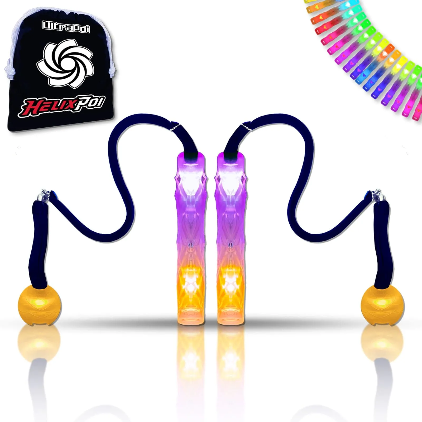 Helix Poi LED Glow Stick Poi