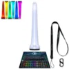 single led glow stick showing what different colors look like and package contents