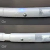 ultrahoop showing how to turn the hoops on and off