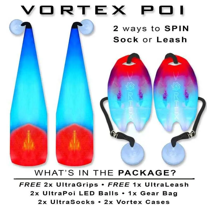 vortex poi infographic showing what's in the package